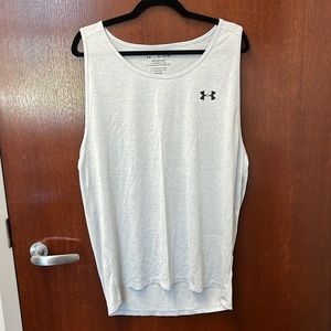 Under Armour Heat Gear Light Gray Tech Tank- Adult XL